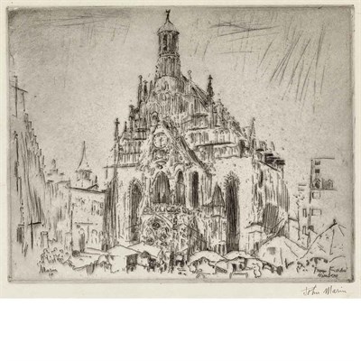 Lot 105 - John Marin (1870-1953) MARKET PLACE, FRAUEN...