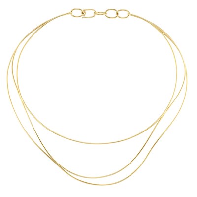Lot 61 - Gold Wire Necklace and Gold and Diamond Ring, Tiffany & Co., Elsa Peretti