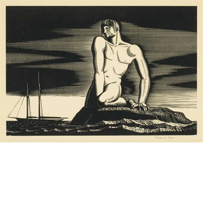 Lot 91 - Rockwell Kent (1882-1971) THE BATHER...