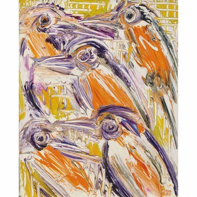 Lot 111 - Hunt Slonem American, b. 1951 Birds, 1992...