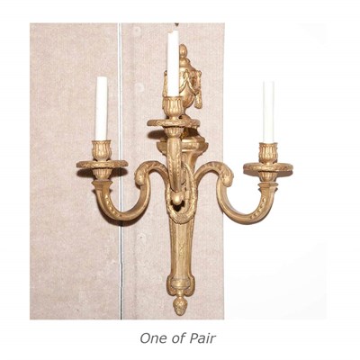 Lot 408 - Pair of Neoclassical Style Gilt-Bronze...