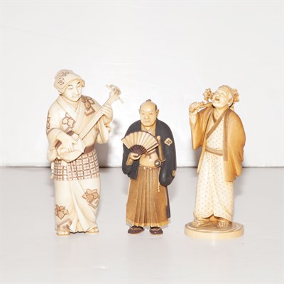 Lot 366 - Group of Chinese and Japanese Ivory Articles...