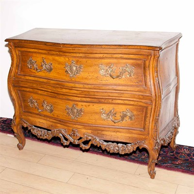 Lot 531 - Provincial Louis XV Style Walnut Commode...