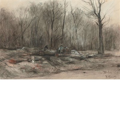 Lot 14 - Anton Mauve Dutch, 1838-1888 The Loggers...