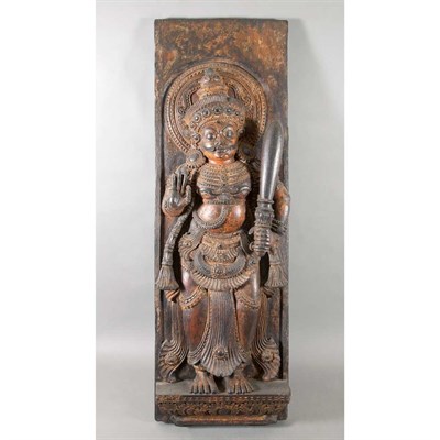 Lot 230 - Southeast Asian Carved and Painted Figural...