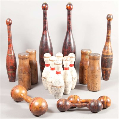 Lot 136 - Group of Painted Wood Folk Art Articles...