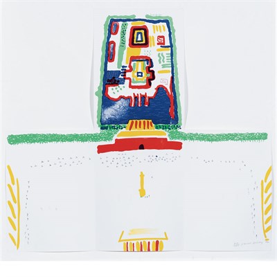 Lot 87 - David Hockney RED SQUARE AND THE FORBIDDEN...