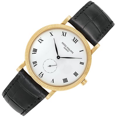 Lot 435 - Gentleman's Gold 'Calatrava' Ref. 3919 Wristwatch, Patek Philippe & Co.