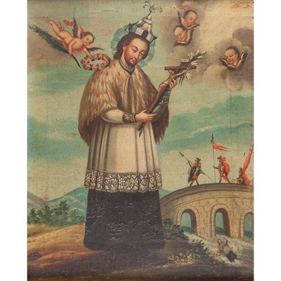Lot 10 - Spanish Colonial School 18th/19th Century St....