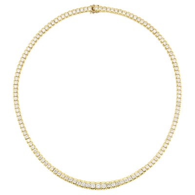 Lot 669 - Gold and Diamond Necklace