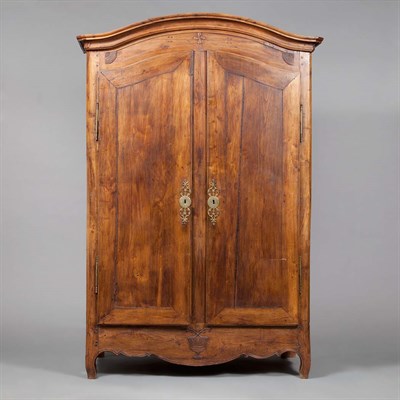 Lot 227 - Provincial Louis XV Walnut Armoire Height 7...