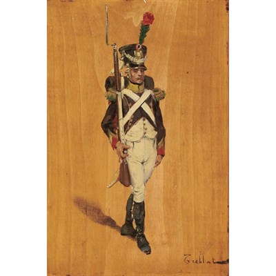 Lot 25 - French School 19th Century Military Uniforms:...