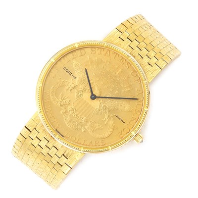 Lot 357 - Gentleman's Gold Coin Wristwatch, Corum