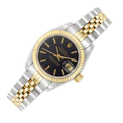 Lot 462 - Lady's Stainless Steel and Gold Wristwatch, Rolex