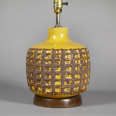Lot 199 - 20th Century Design Pair of Table Lamps Glazed...