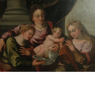 Lot 7 - Follower of Paolo Veronese The Mystic Marriage...
