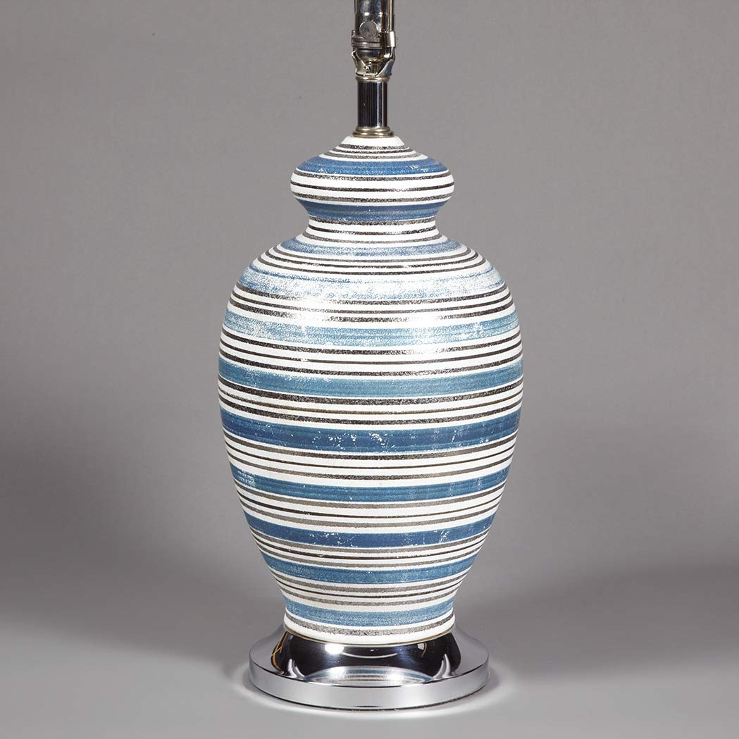 Lot 209 - 20th Century Design Pair of Table Lamps Glazed...