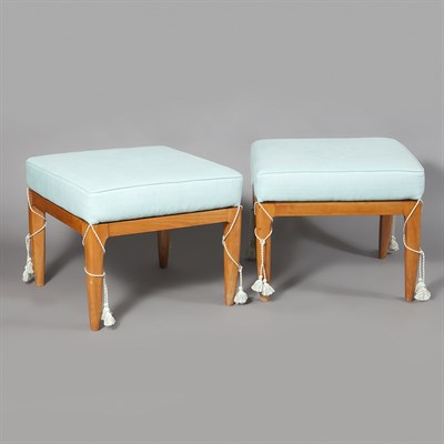 Lot 360 - 20th Century Design Pair of Stools Teak and...