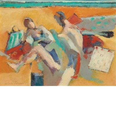 Lot 30 - Warren Brandt American, 1918-2002 The Beach,...