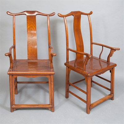 Lot 188 - Pair of Chinese Hardwood Armchairs