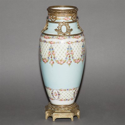 Lot 534 - Sevres Style Gilt-Bronze Mounted Porcelain...