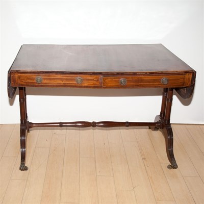 Lot 480 - Regency Rosewood Banded Mahogany Sofa Table...