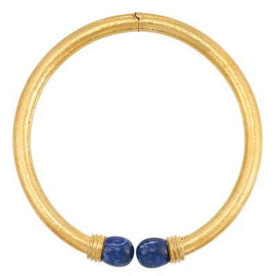 Lot 28 - Gold and Sodalite Choker Necklace, Ilias Lalaounis