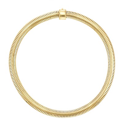 Lot 436 - Retro Gold Snake Chain Necklace