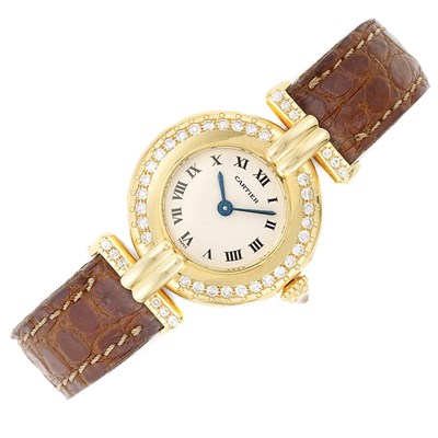 Lot 939 - Lady's Gold and Diamond 'Vendome' Wristwatch, Cartier, Paris
