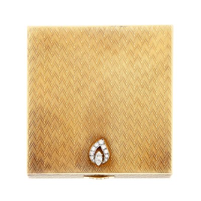 Lot 441 - Gold and Diamond Compact