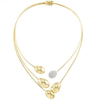 Lot 43 - Gold and Diamond Necklace