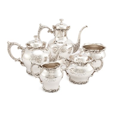 Lot 340 - Whiting Sterling Silver Five-Piece Tea and...