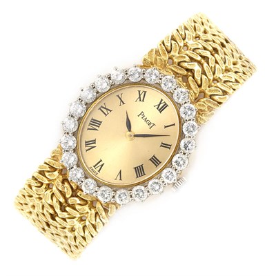 Lot 313 - Lady's Gold and Diamond Wristwatch, Piaget