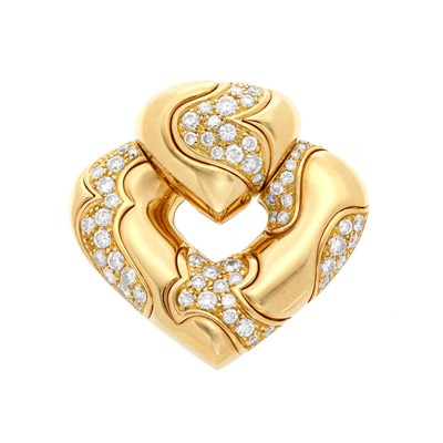 Lot 666 - Gold and Diamond Clip-Brooch, Marina B