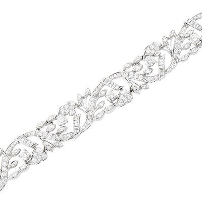 Lot 995 - Platinum and Diamond Bracelet