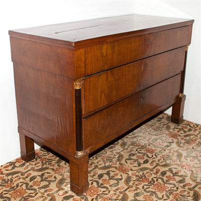 Lot 416 - Biedermeier Walnut Commode Height 35 inches,...