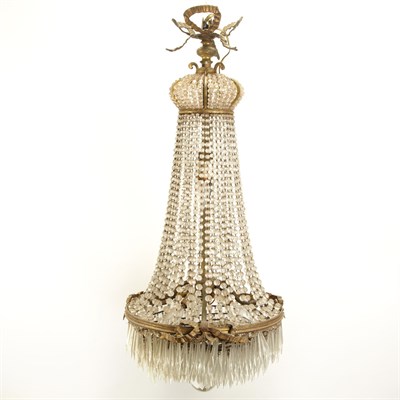 Lot 352 - Louis XVI Style Gilt-Metal and Beaded Glass...
