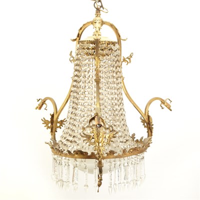 Lot 353 - Louis XVI Style Gilt-Metal Four-Light...