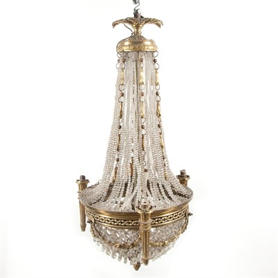 Lot 354 - Louis XVI Style Gilt-Metal Eight-Light...