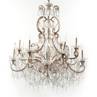Lot 345 - Louis XV Style Gilt-Metal Twelve-Light...