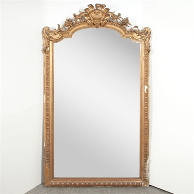 Lot 275 - Louis XVI Style Gilt-Wood Overmantel Mirror...