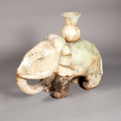Lot 167 - Asian Carved Green Hardstone Figure of an...