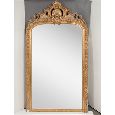 Lot 188 - Louis XVI Style Gilt-Wood Overmantel Mirror...