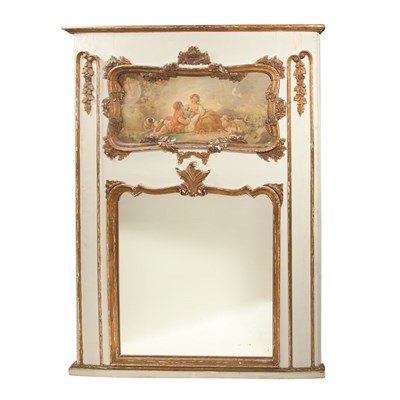 Lot 472 - Louis XV Style Carved and Painted Wood Trumeau...