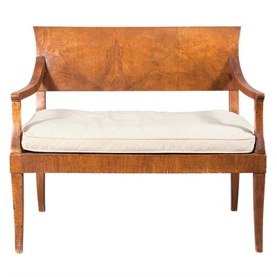 Lot 333 - Russian Neoclassical Style Mahogany Bench...