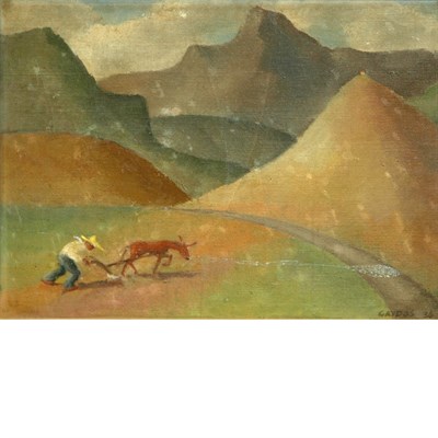 Lot 25 - 20th Century School Plowing the Fields, 1936...