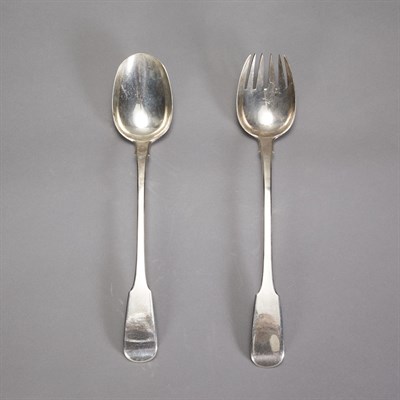 Lot 352 - George IV Silver Stuffing Spoon and Fork...