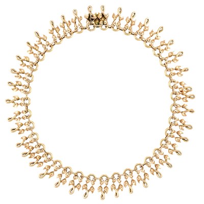 Lot 449 - Gold Fringe Necklace