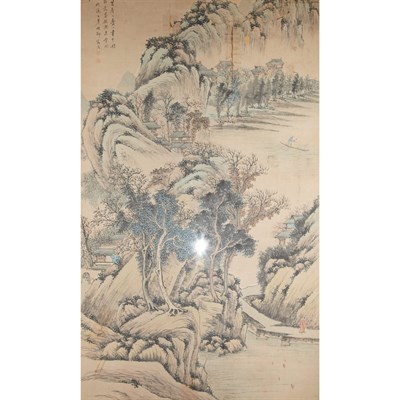 Lot 170 - Framed Chinese Landscape Painting on Paper...