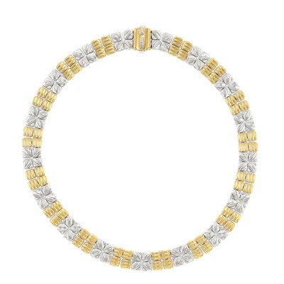 Lot 155 - Reversible White and Yellow Gold Necklace, Chimento